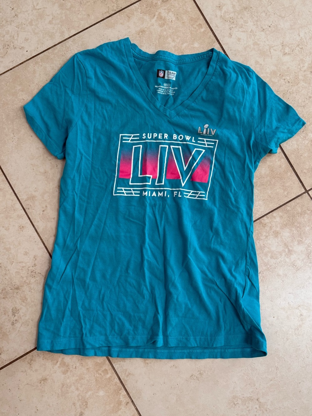 Team Apparel Teal Women's V-Neck LIV Graphic Tee
